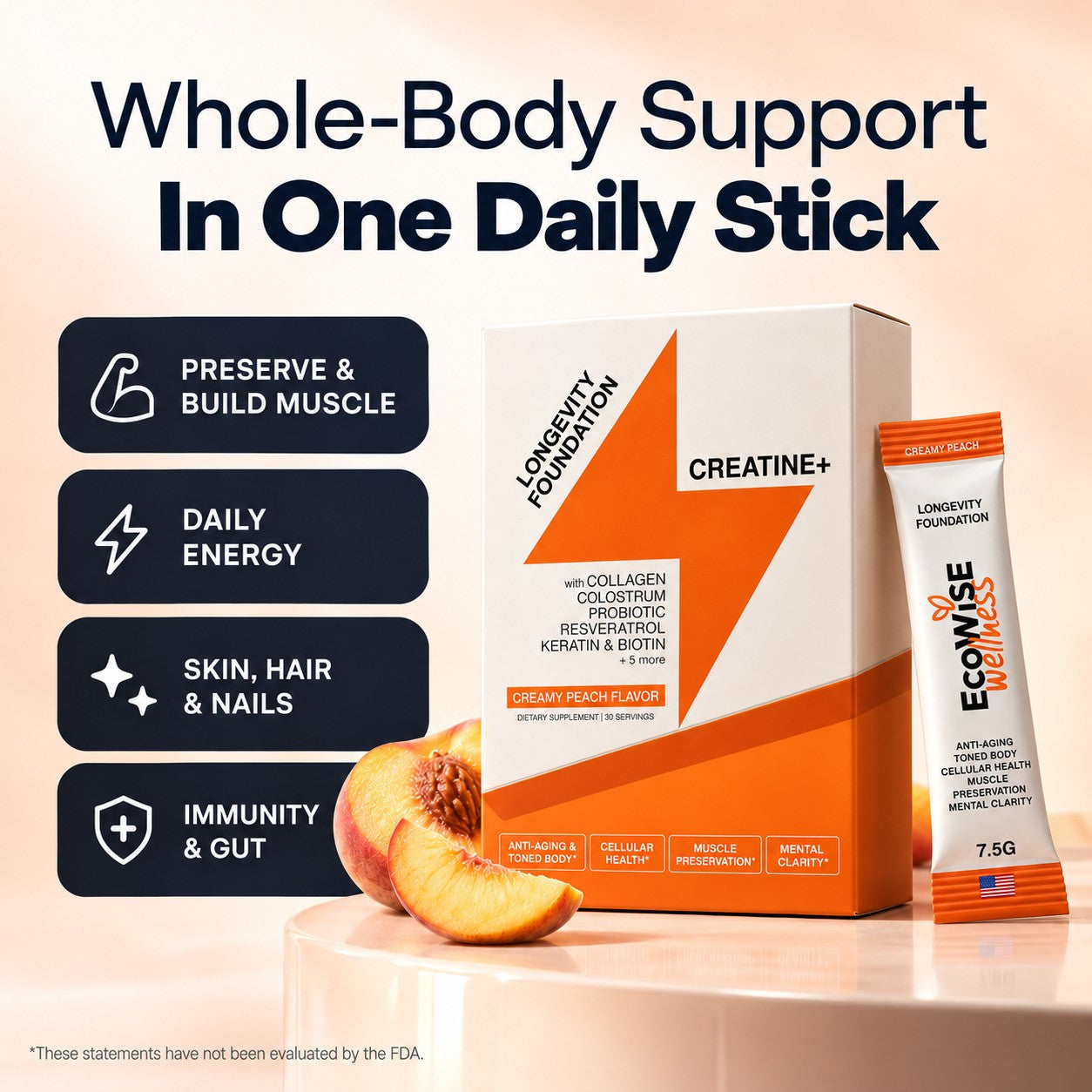 Creamy Peach — Whole-body support