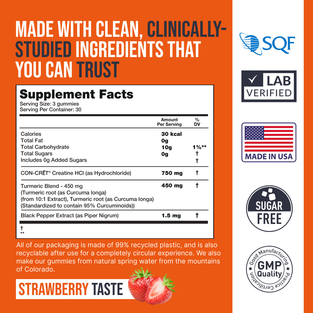 ECOWISE CREATINE HCI Gummies RProduct SF