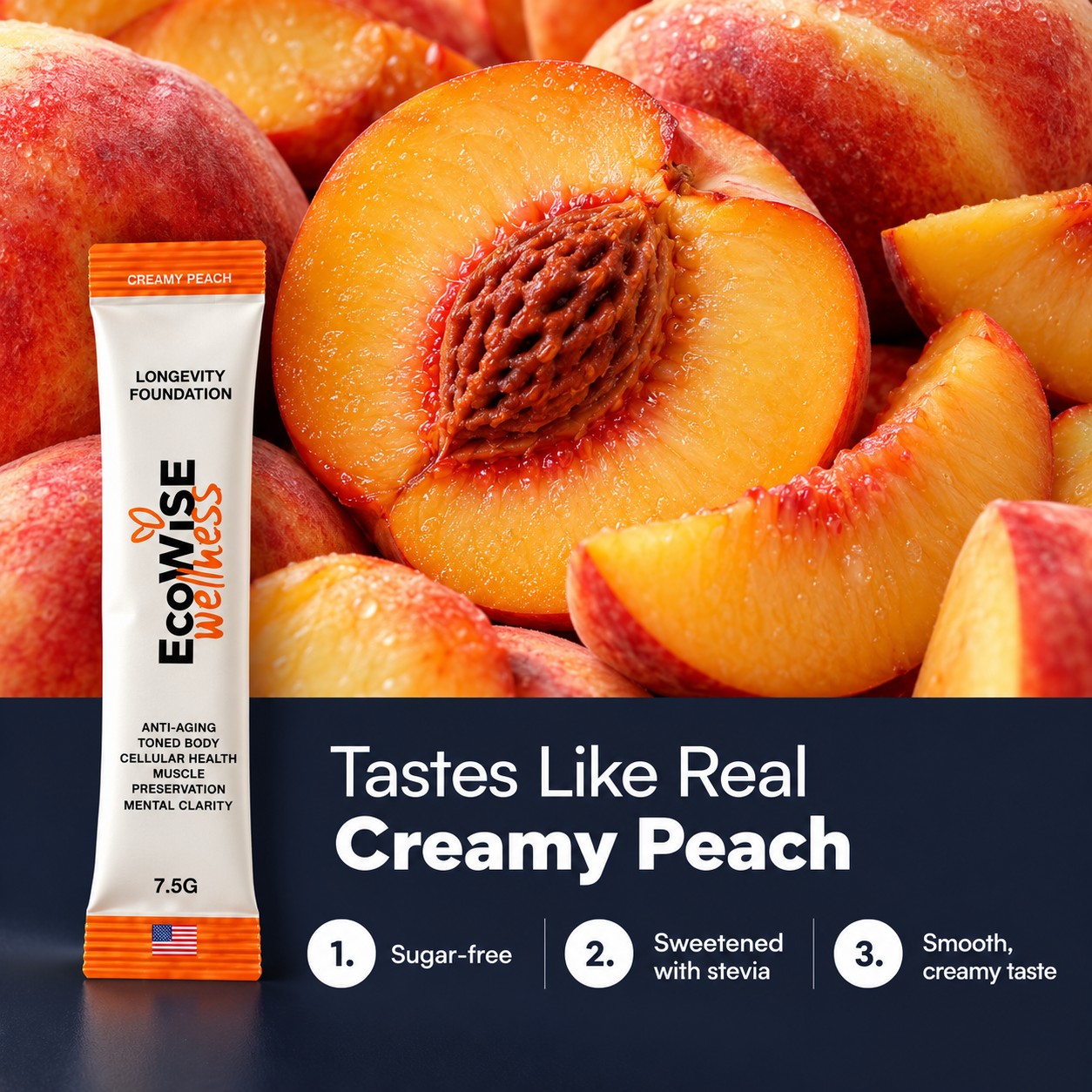 Creamy Peach — Tastes like real fruit